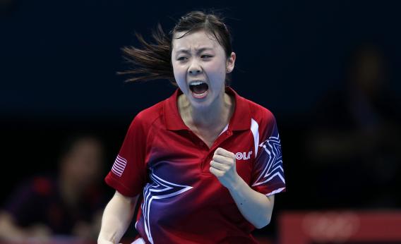 La championne américaine de tennis de table Ariel Hsing La championne américaine de tennis de table Ariel Hsing