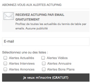 Abonnez-vous aux alertes pongistes
