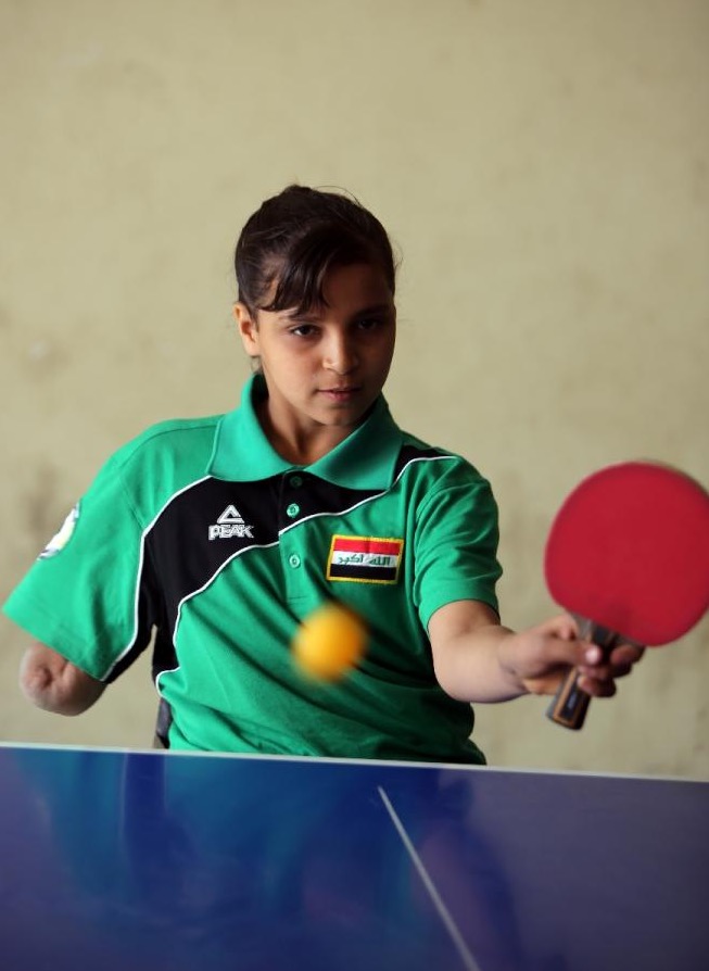 Nejla Imad, la jeune pongiste irakienne - Crédit photo : SABAH ARAR