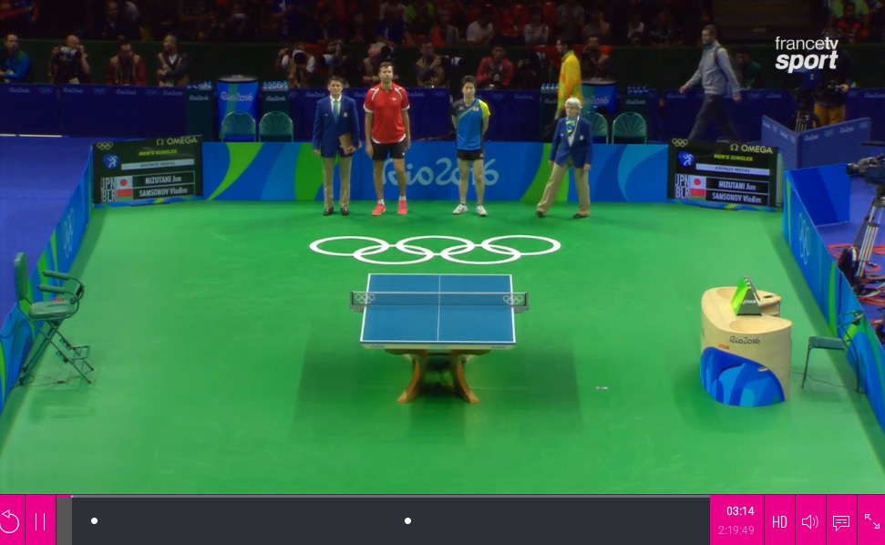 Match 3ème place : Jun Mizutani vs Vladimir Samsonov (à partir de 3 mn 15) | France 2