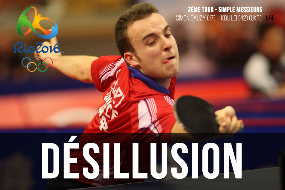 Simon GAUZY éliminé dès son premier match à RIO ! - Crédit : ITTF