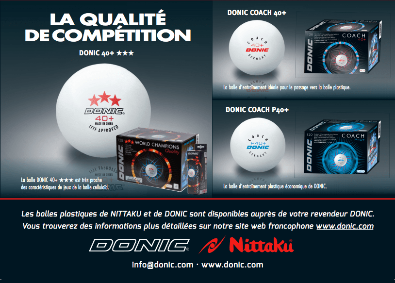 Balles plastiques DONIC et NITTAKU, laquelle sera la vôtre ?