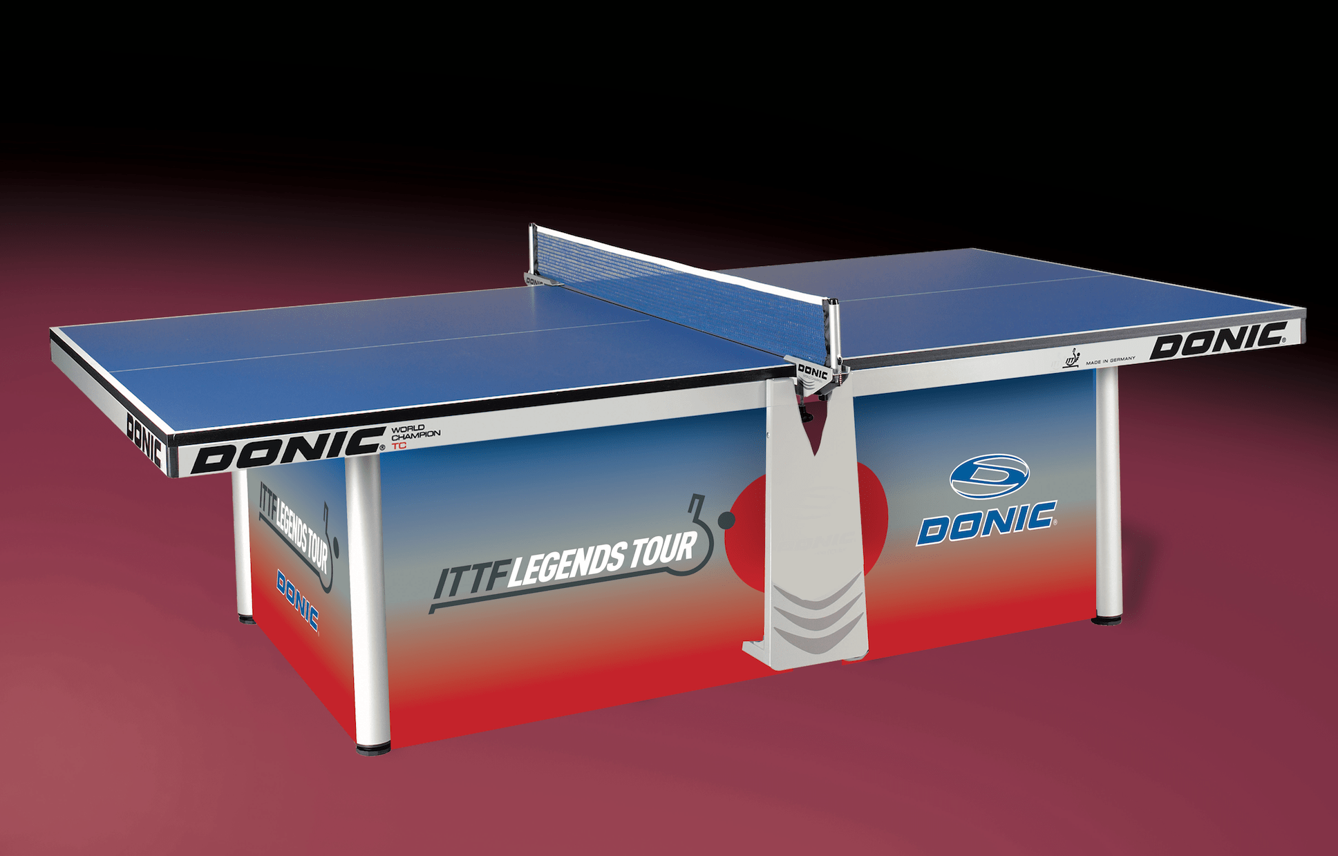 La table DONIC World Champion TC avec un design "showcourt"
