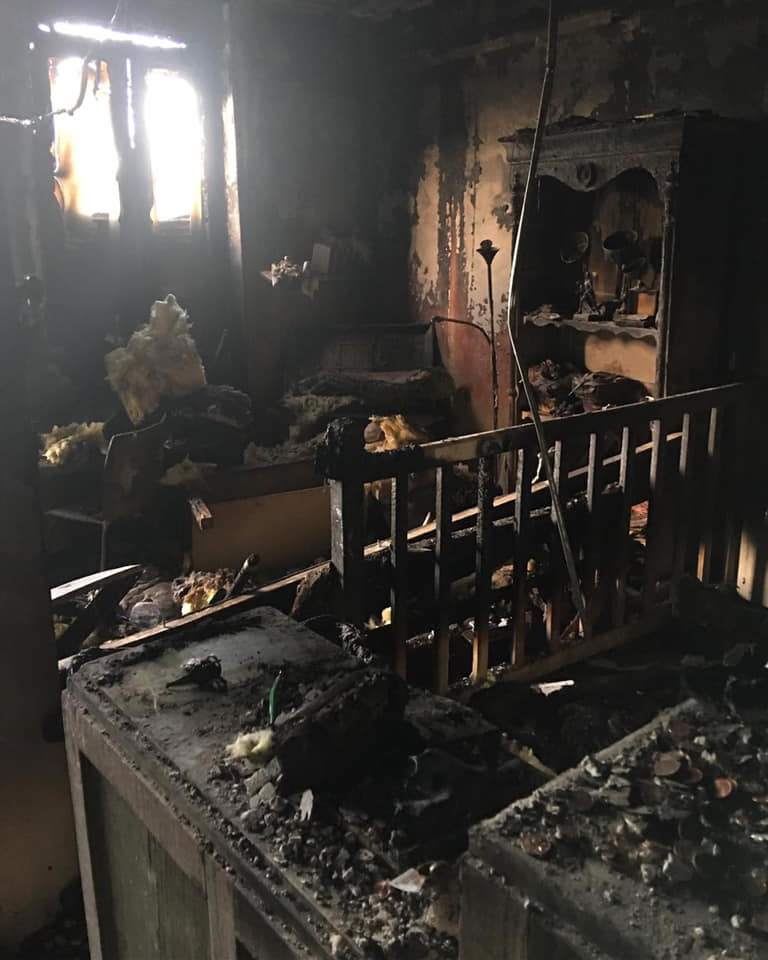 L'appartement de Romain RUIZ dévasté par les flammes | Fb Romain RUIZ