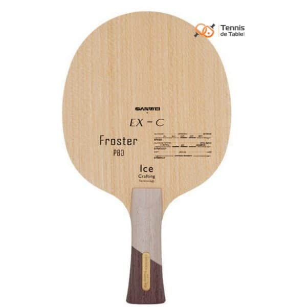 bois tennis de table 5 plis + 2 fibre pbo froster sanwei